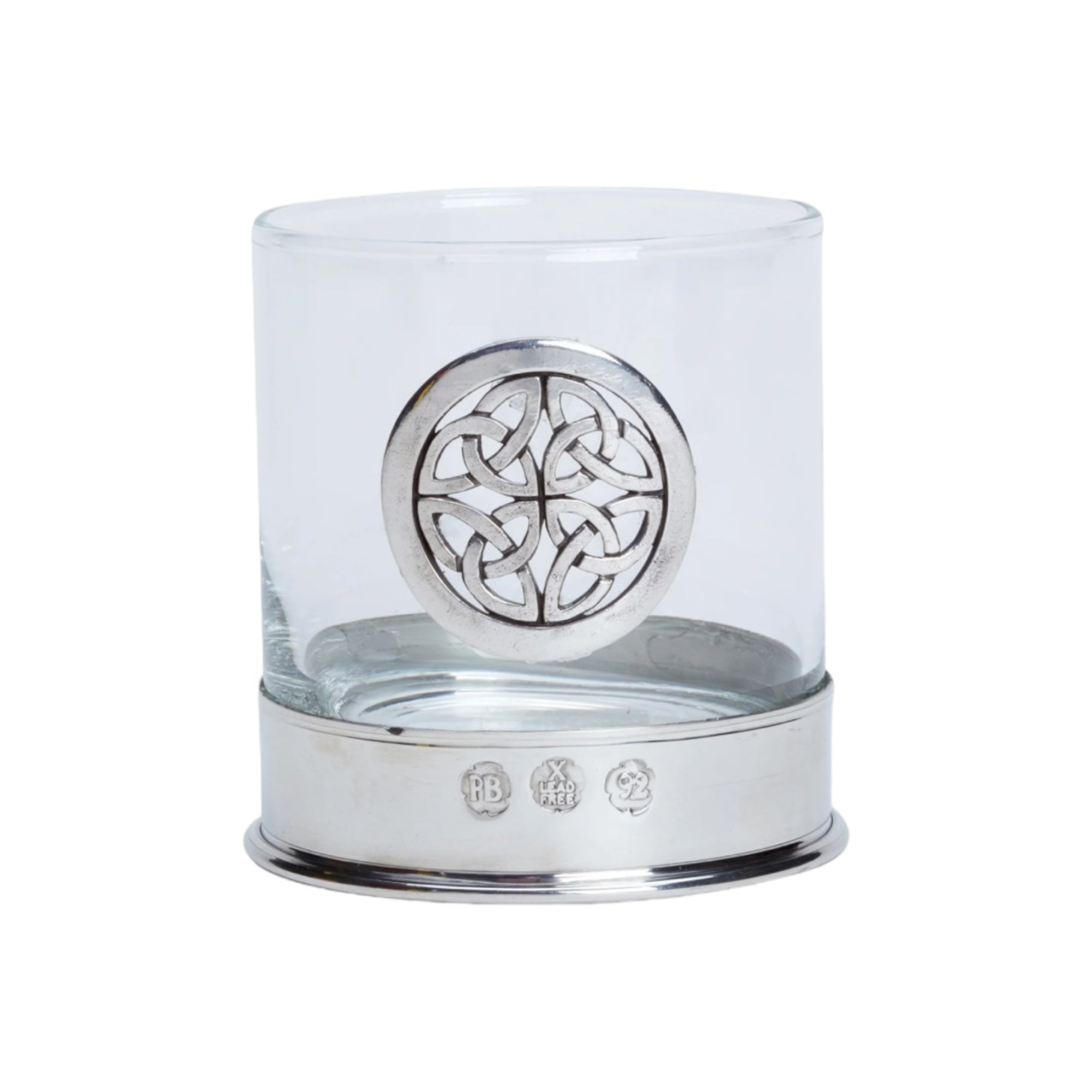 Celtic Cross Emblem Whisky Drinking Glass