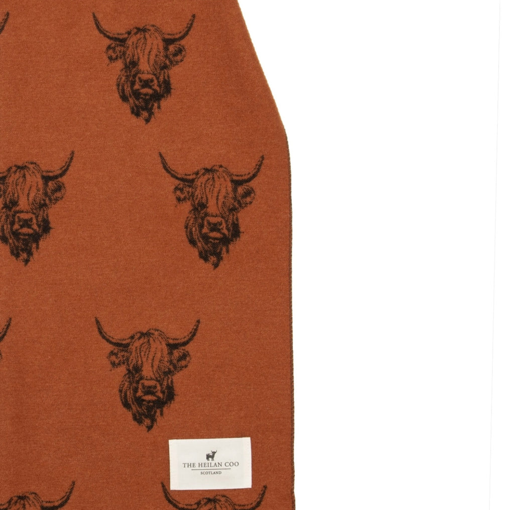 Heilan Coo Multi Super Soft Scarf - Rust/Black