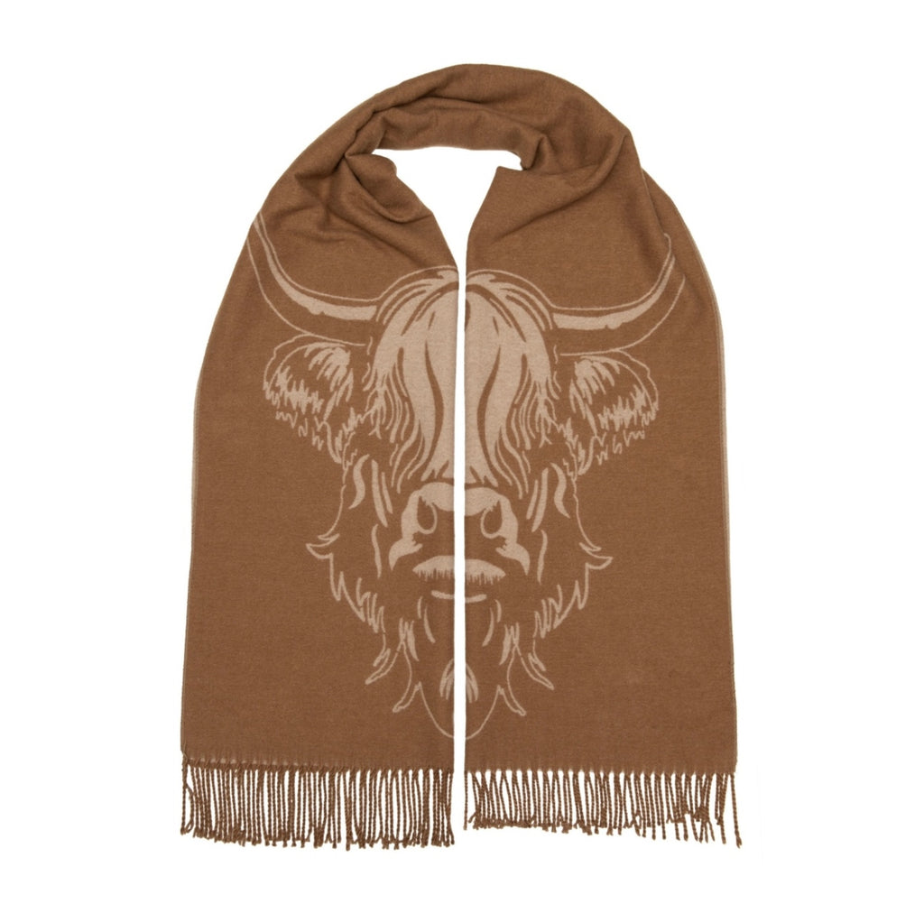 Heilan Coo Super Soft Scarf - Mushroom/Natural