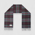 Anderson tartan scarf with fringes on a white background