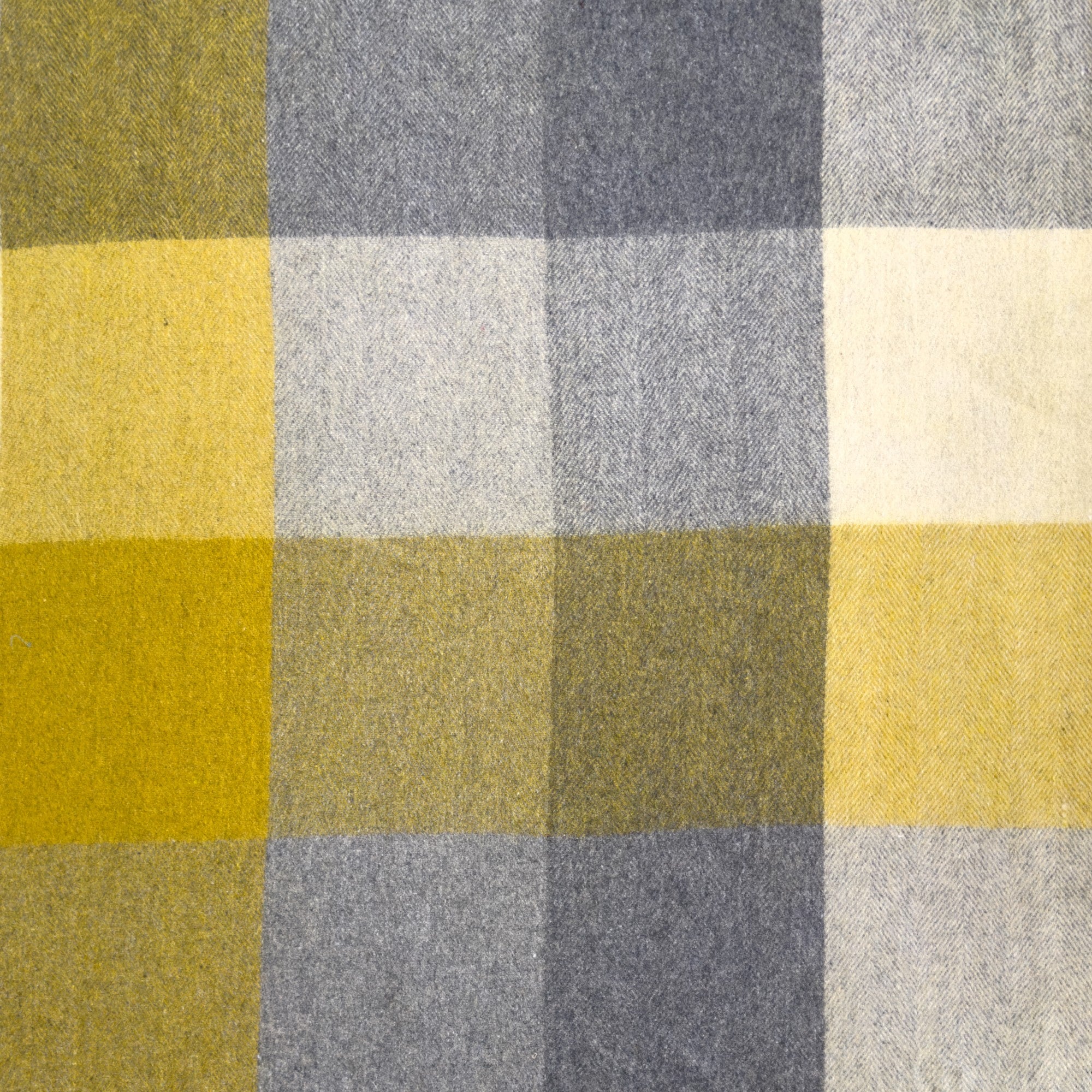 Recycled Wool Lifestyle Blanket - Mango Check