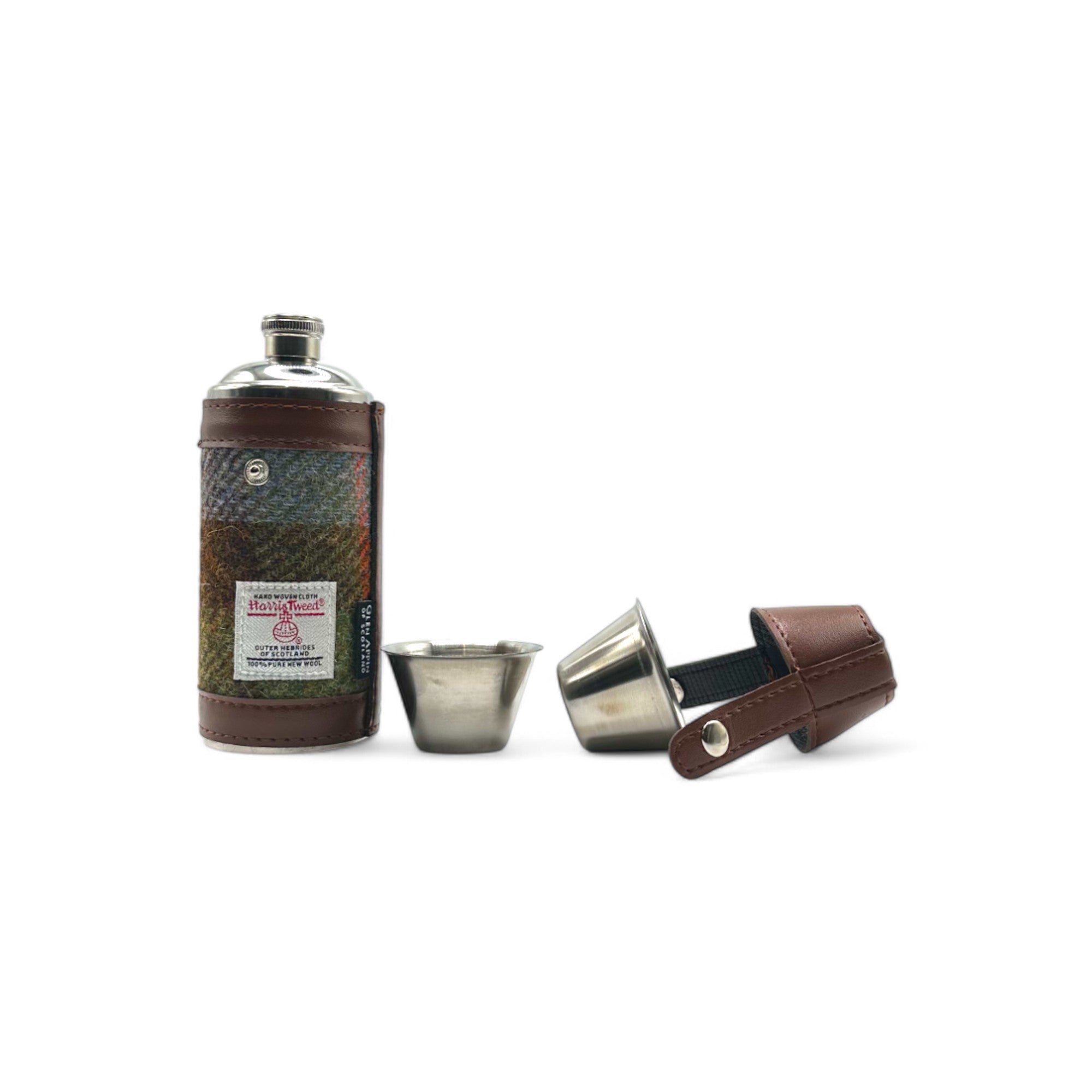 Harris Tweed Compact Hunting Flask - MacLeod - 8oz