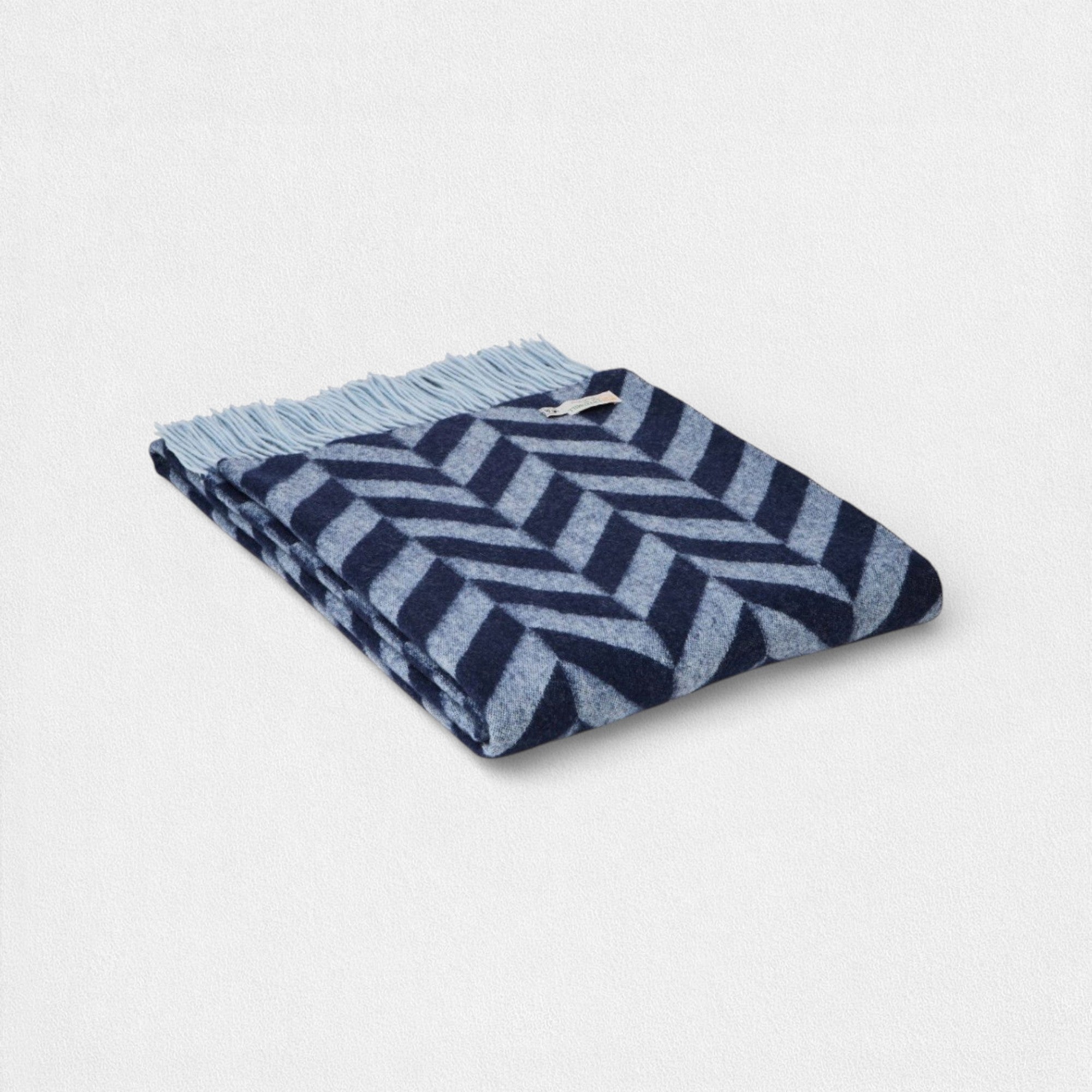 100% Lambswool Chunky Herringbone Blanket